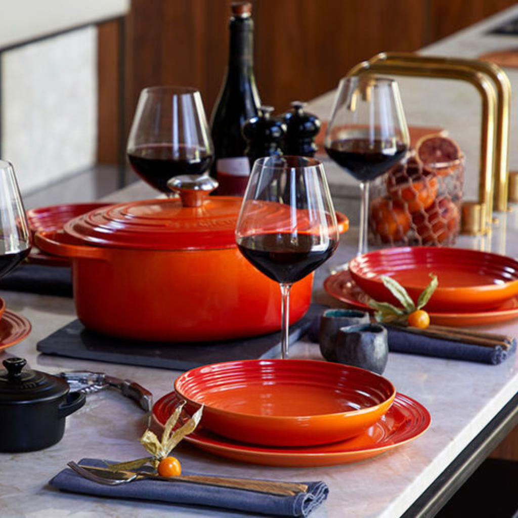 Prato de Sobremesa Cerâmica 22cm Vancouver Laranja Flame Le Creuset