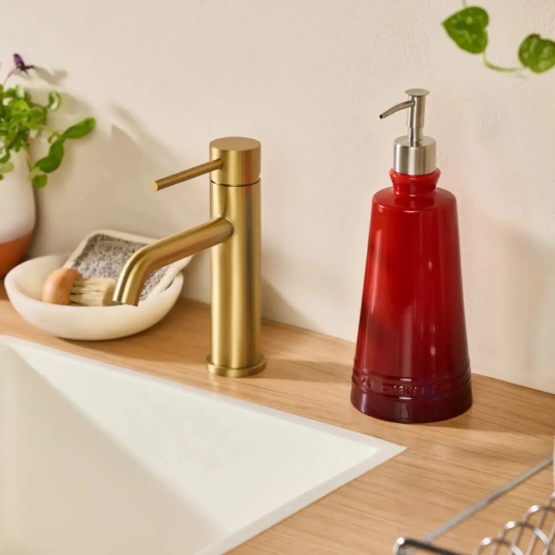 Dispenser para Sabão Cerâmica Vermelho 580ml Le Creuset