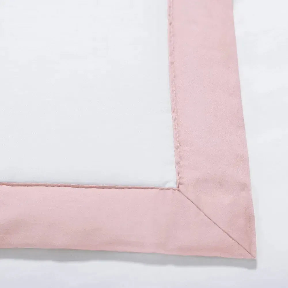 Edredom Baby Dolce 100% Algodão Egípcio Branco / Rosa Trussardi