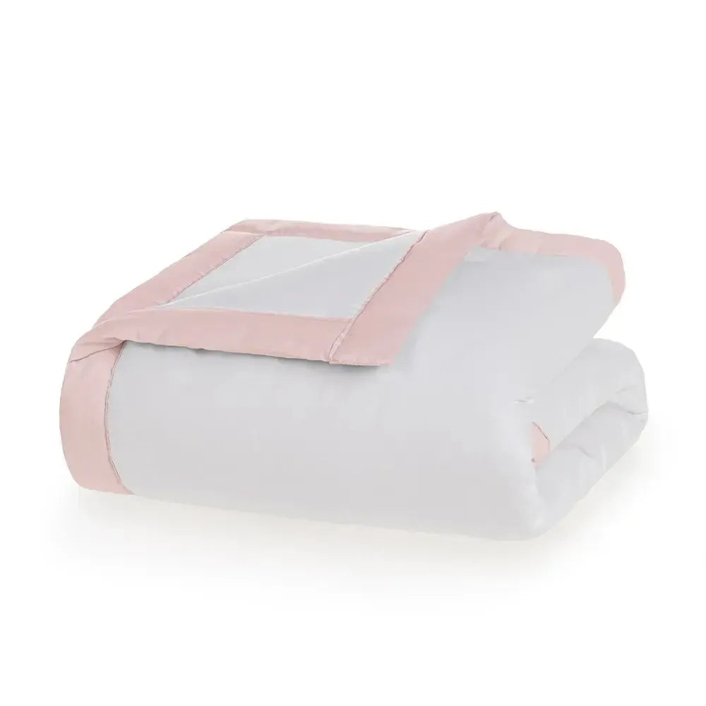 Edredom Baby Dolce 100% Algodão Egípcio Branco / Rosa Trussardi