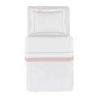 Edredom Baby Dolce 100% Algodão Egípcio Branco / Rosa Trussardi