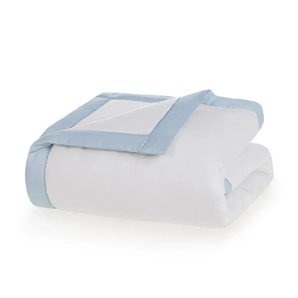 Edredom Baby Dolce 100% Algodão Egípcio Branco / Soft Blue Trussardi