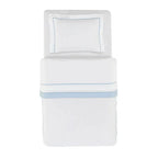Edredom Baby Dolce 100% Algodão Egípcio Branco / Soft Blue Trussardi