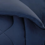 Edredom Solteiro Grasso 300 Fios Cetim 100% Algodão Egípcio Azul Siciliano Trussardi