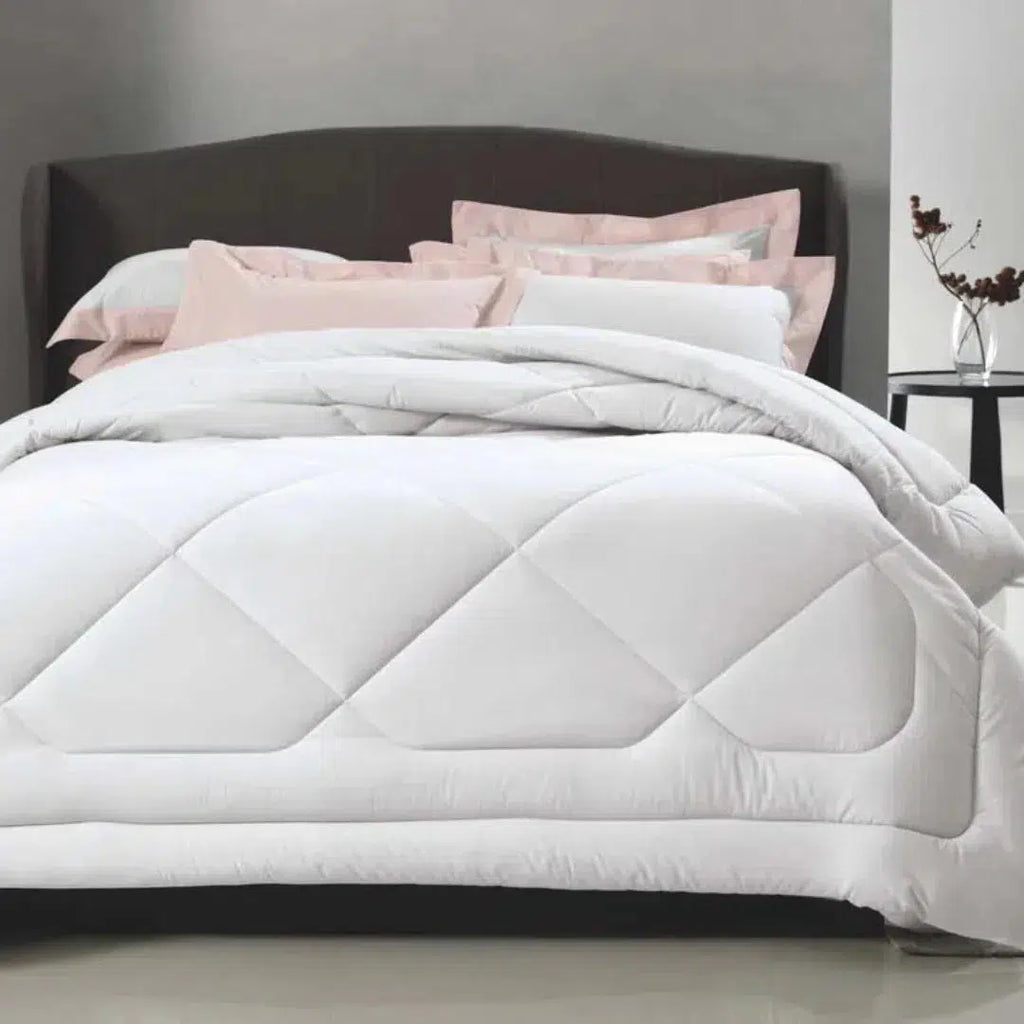 Edredom King Colore 200 Fios Percal 100% Algodão Branco Trussardi