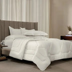 Edredom King Colore 200 Fios Percal 100% Algodão Branco Trussardi