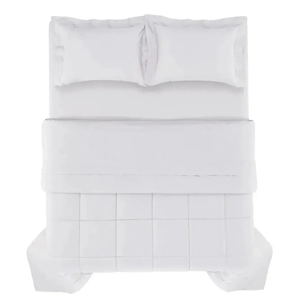 Edredom Solteiro Vinci 200 Fios Percal 100% Algodão Branco Trussardi