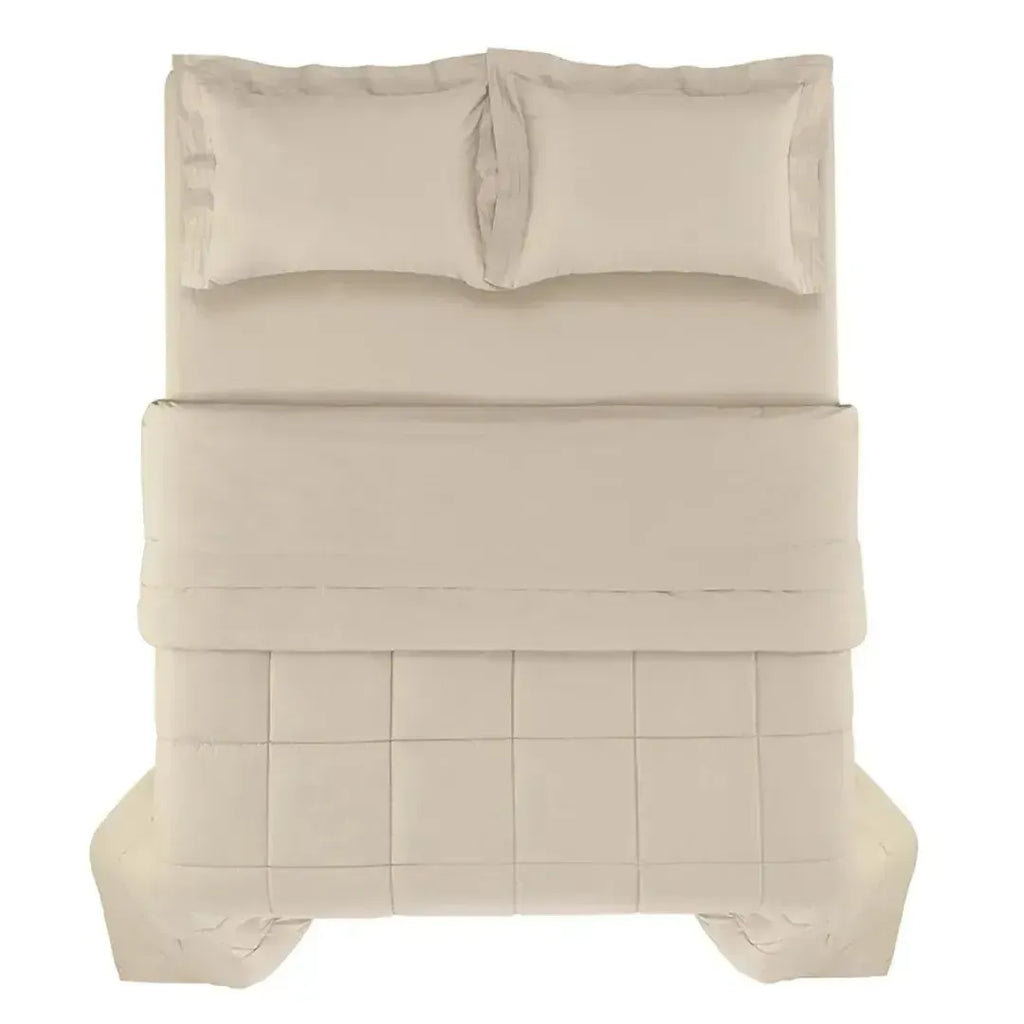 Edredom Solteiro Vinci 200 Fios Percal 100% Algodão Crema Trussardi