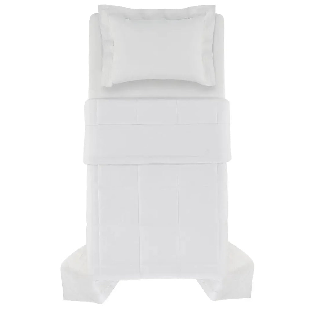 Edredom Solteiro Vinci 200 Fios Percal 100% Algodão Branco Trussardi