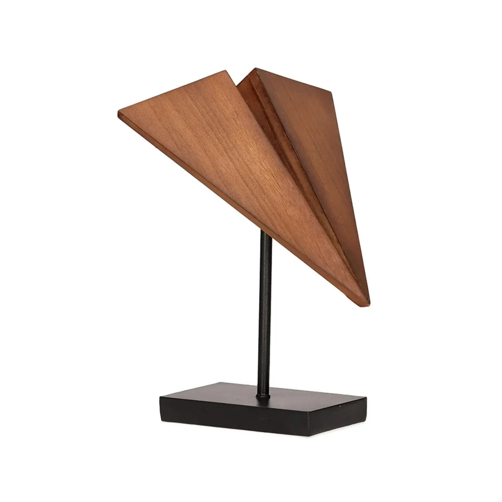 Escultura Avião em Madeira 29cm Mart