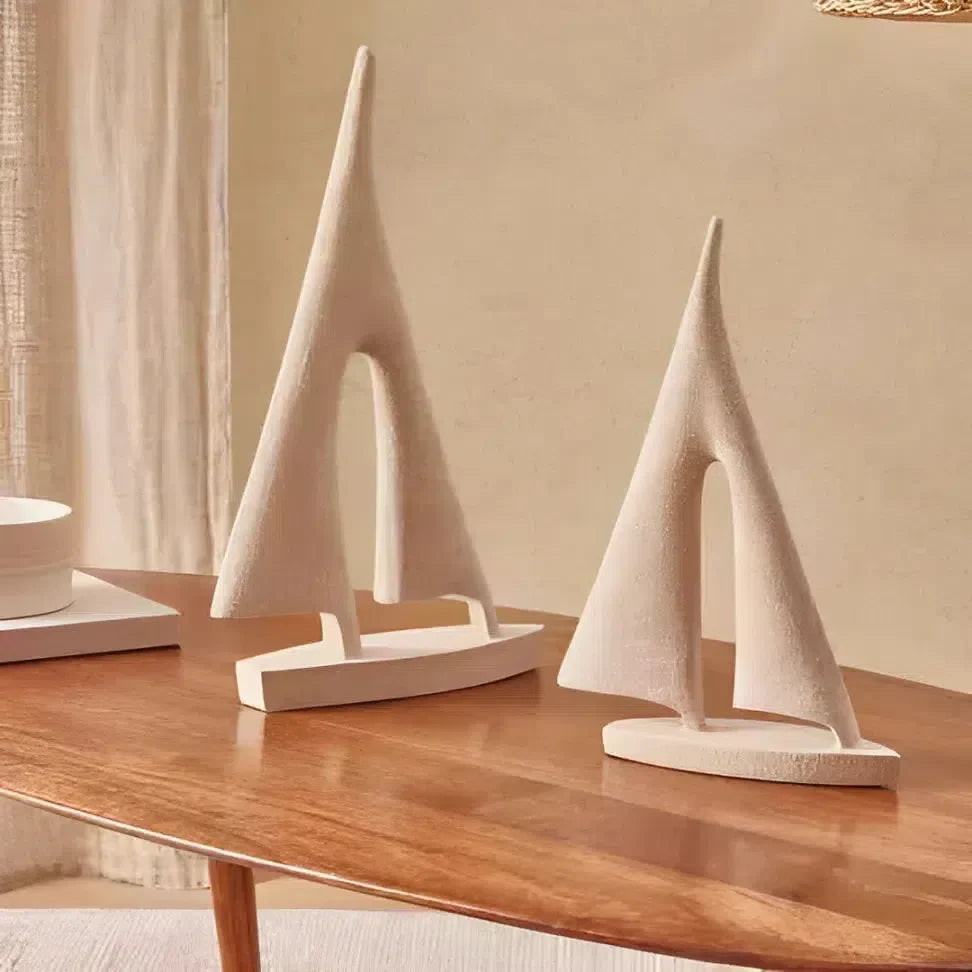 Escultura Barco em Poliresina 37x23,5x5,5cm Mart