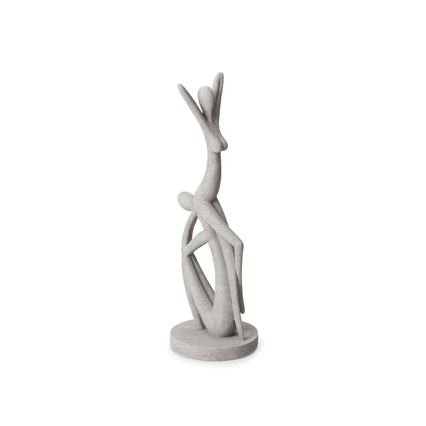 Escultura Casal em Poliresina Cinza Mart 37cm