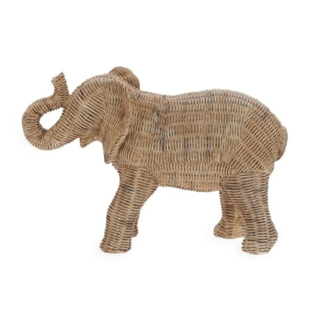 Escultura Elefante em Poliresina Bege Mart 21,5cm