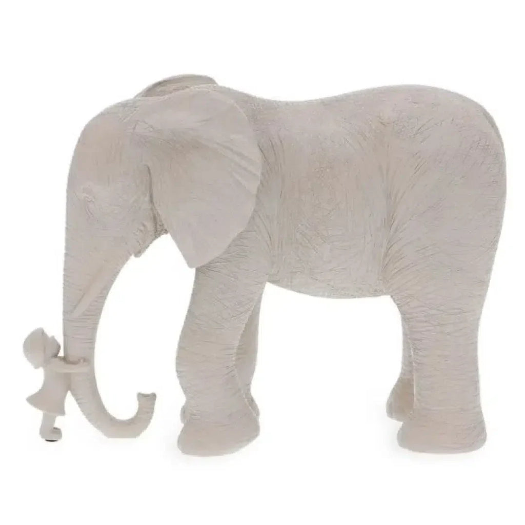 Escultura Elefante em Poliresina Cinza 22,5x30x13,5cm Mart