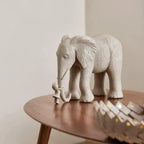 Escultura Elefante em Poliresina Cinza 22,5x30x13,5cm Mart