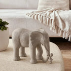 Escultura Elefante em Poliresina Cinza 22,5x30x13,5cm Mart