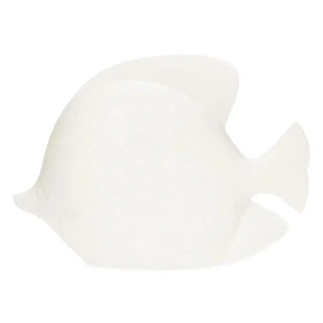 Escultura Peixe em Poliresina Off White 25,5x34,5x9cm Mart