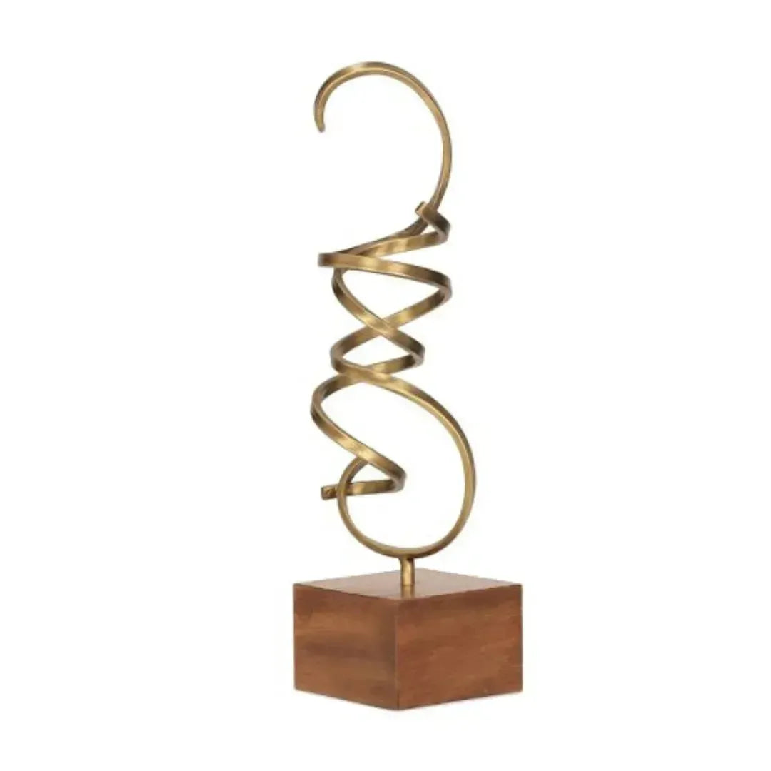 Escultura em Metal e Madeira Mart