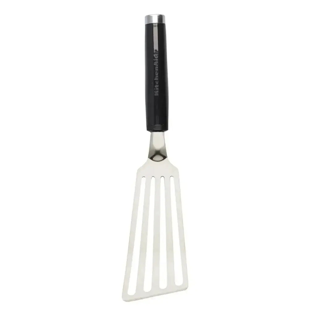 Espátula Perfurada Flexível Inox Preta 33cm KitchenAid