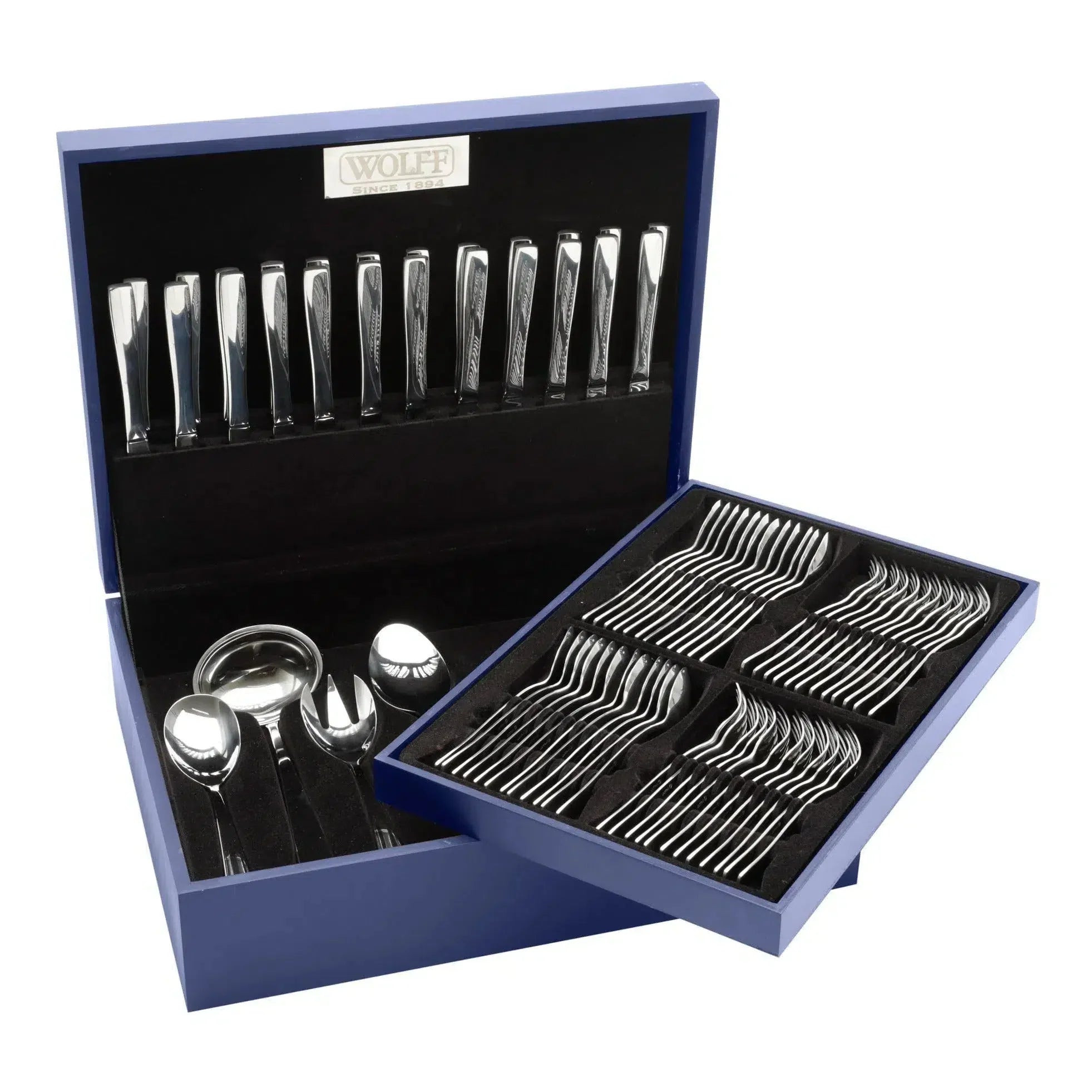 Faqueiro 101 Peças Aço Inox Pisa Com Estojo Wolff