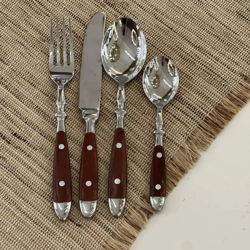 Faqueiro 16 Peças Aço Inox com Cabo Marrom Linha Sintonia