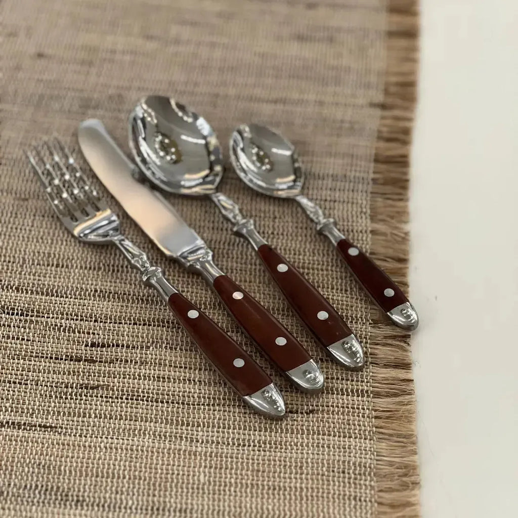 Faqueiro 16 Peças Aço Inox com Cabo Marrom Linha Sintonia