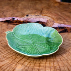 Folha Decorativa Cerâmica Banana Leaf Verde 27,5x26,5x5cm
