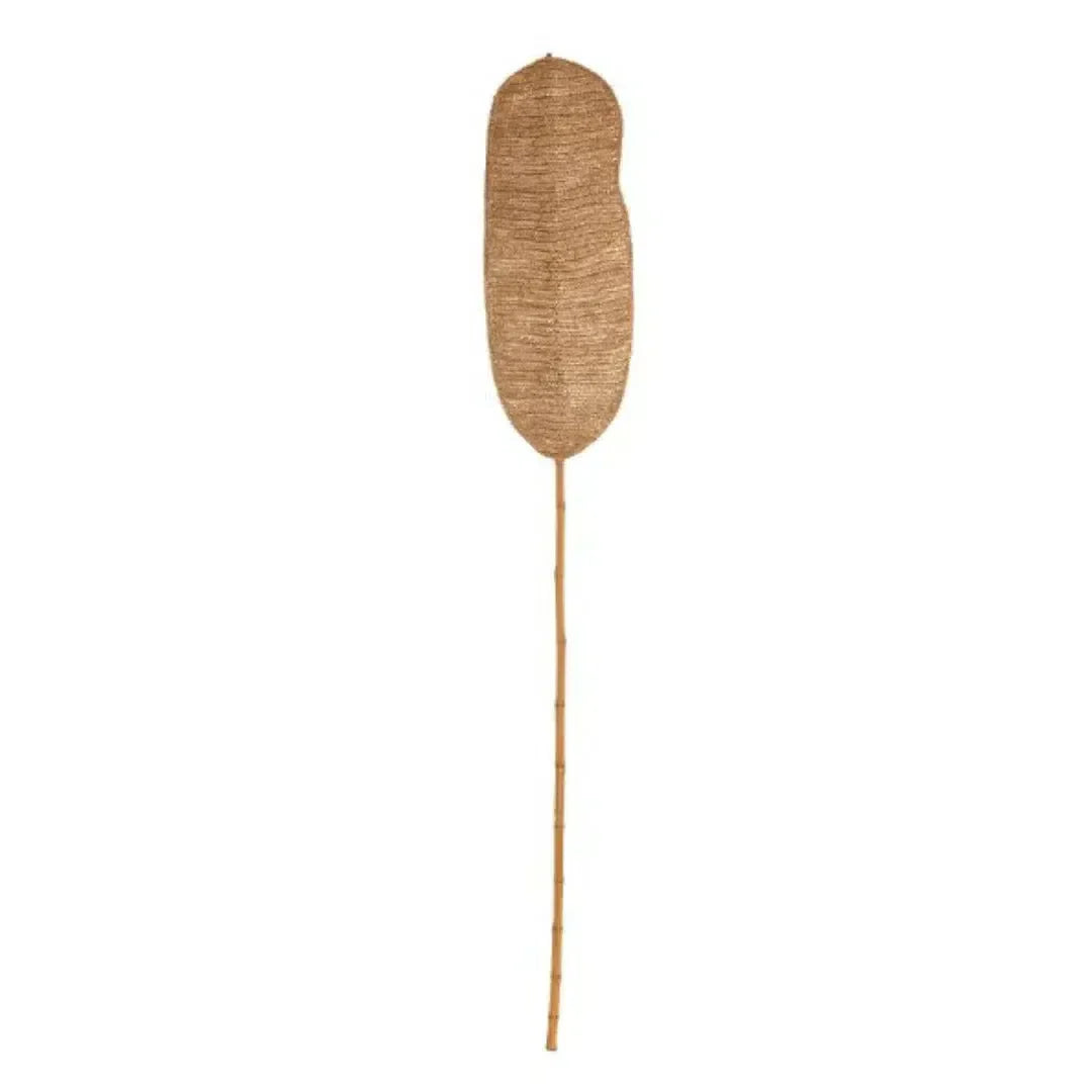 Folha Decorativa em Fibra Natural Marrom 202x30,5x2cm Mart