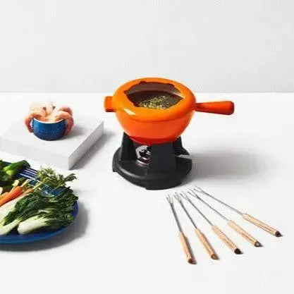 Fondue Ferro Fundido Vermelho p/ Queijo e Carne Le Creuset