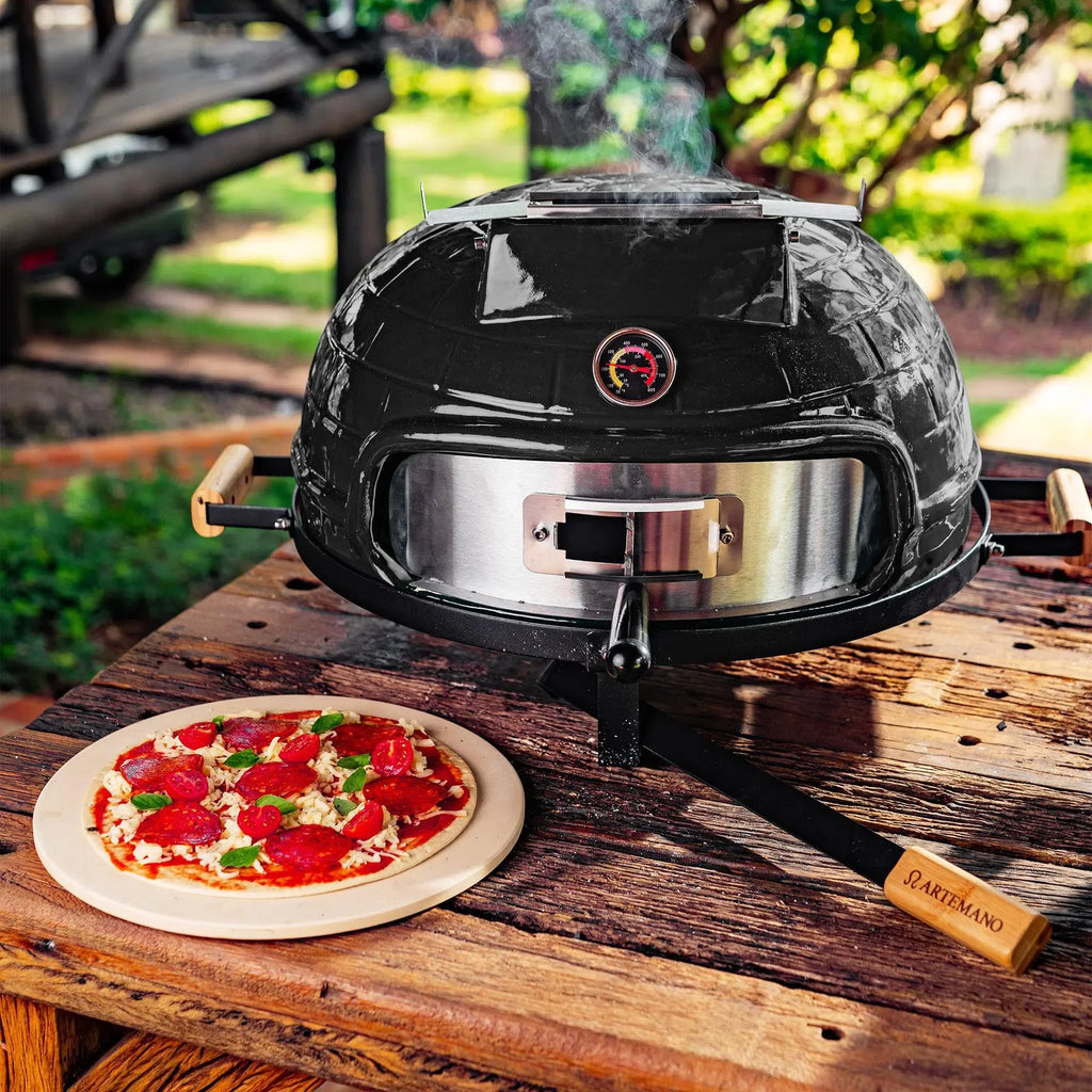 Forno de Pizza Kamado Portátil Verde Artemano
