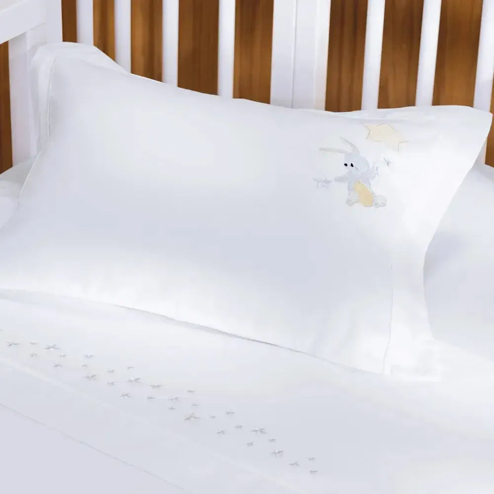 Fronha Avulsa Baby Bene 100% Algodão Egípcio Branco Trussardi