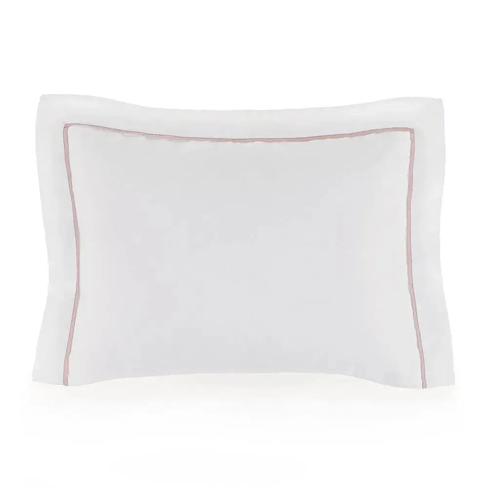 Fronha Avulsa Baby Dolce 100% Algodão Egípcio Branco / Rosa Trussardi
