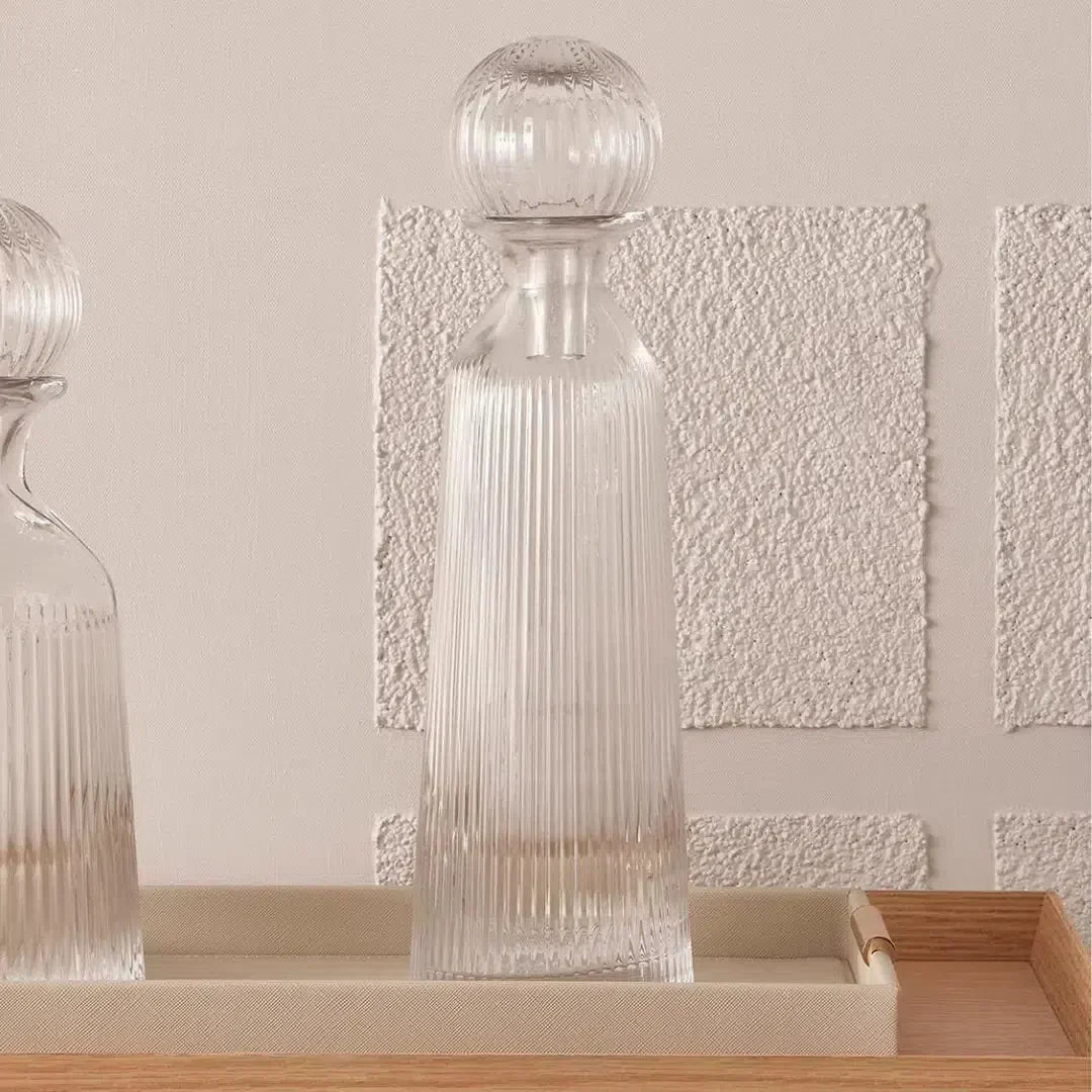 Garrafa Decorativa em Vidro 34x10cm Mart