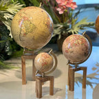 Globo Terrestre para Decoração Retrô Pequeno - Tripé de Madeira