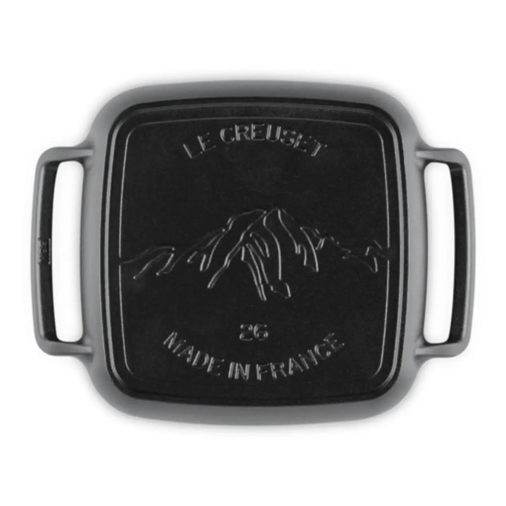 Grelha Quadrada com Alças Alpine Matte Black 26cm Le Creuset