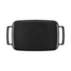 Grelha Retangular com Alças Alpine Matte Black 40cm Le Creuset