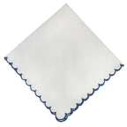 Guardanapo 100% Algodão Bordado Azul