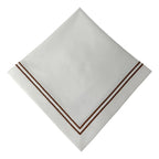 Guardanapo 100% Algodão Bordado Duplo Terracota