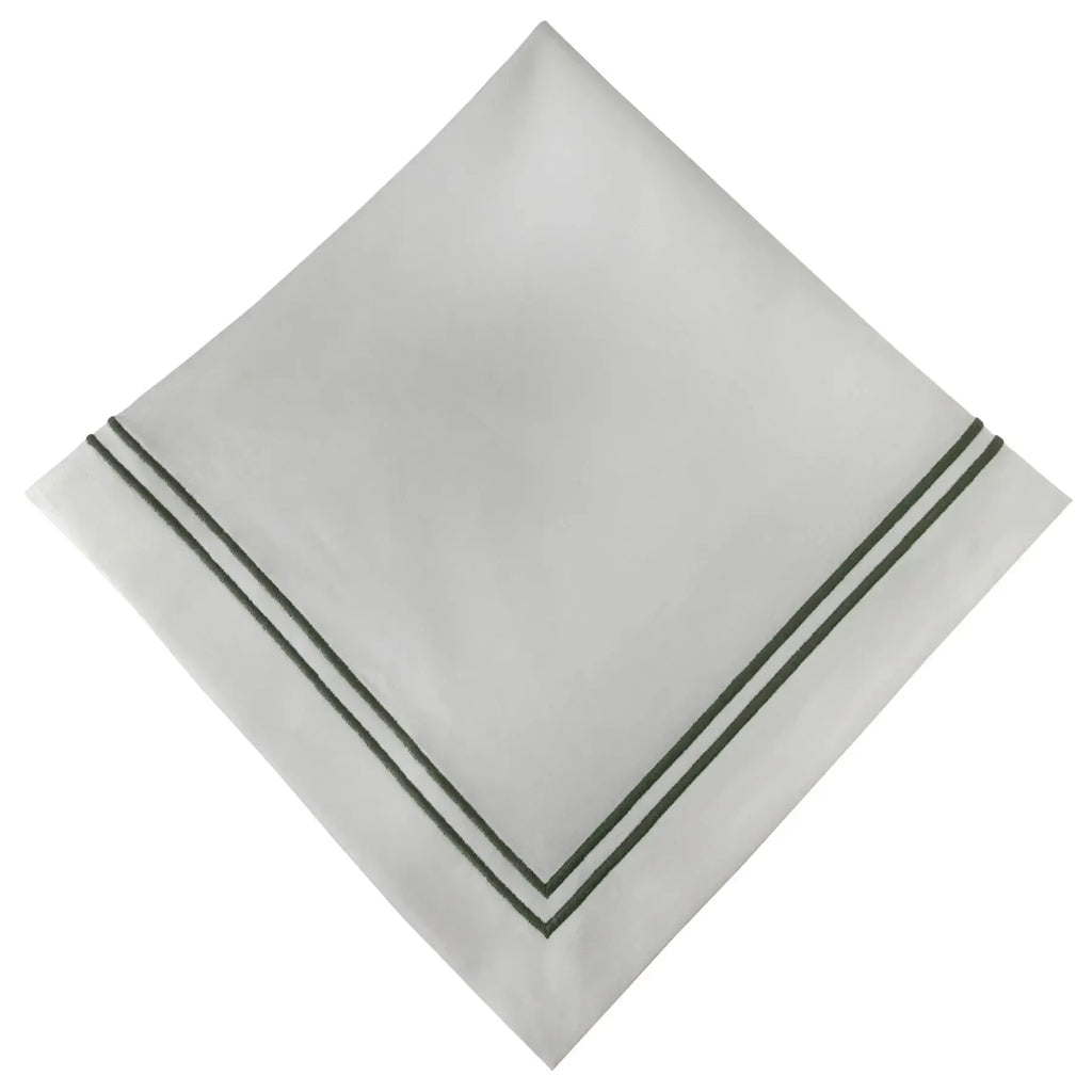 Guardanapo 100% Algodão Bordado Duplo Verde