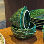 Compoteira Cerâmica Alcachofra Verde