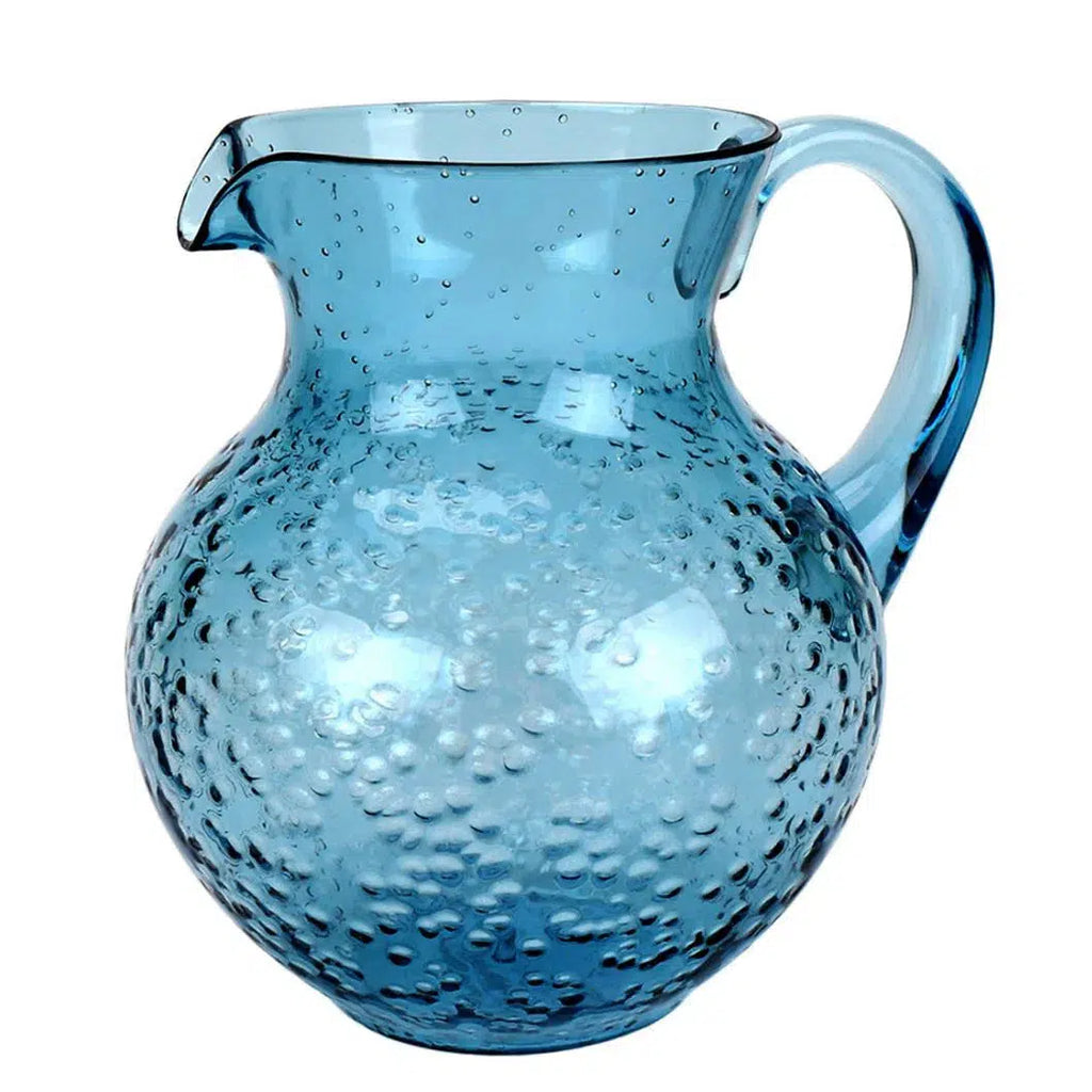 Jarra Acrílico Detalhes Bolhas Pequena  Azul 1L