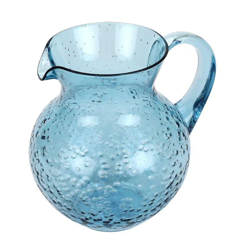 Jarra Acrílico Detalhes Bolhas Pequena  Azul 1L