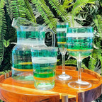 Jarra Acrílico Detalhes Degradê Azul 2,8L