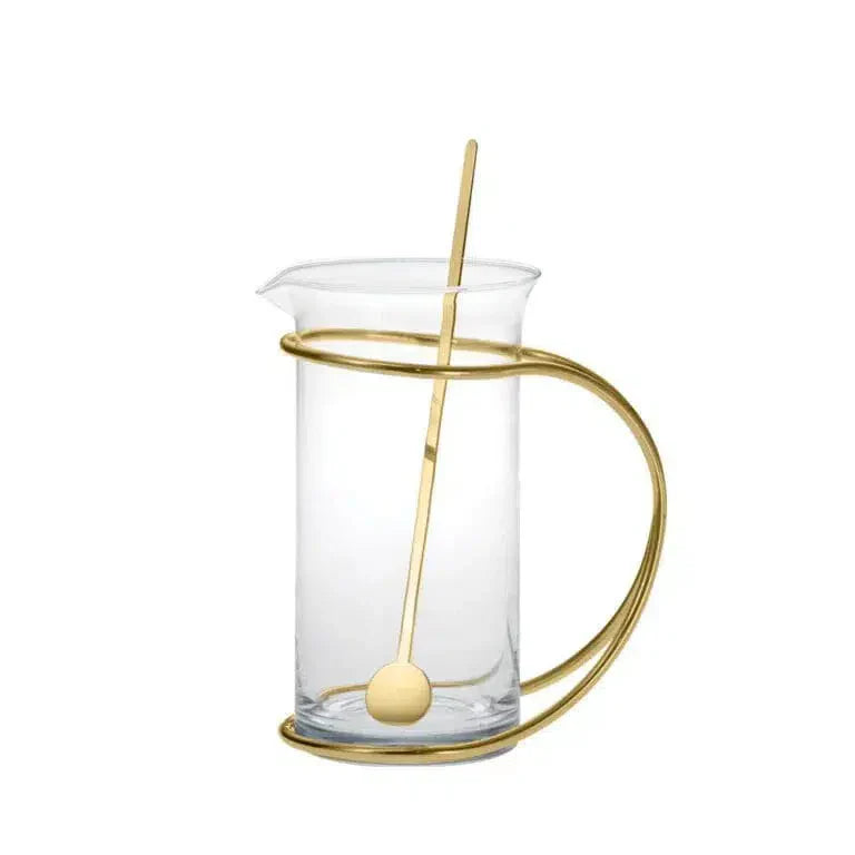 Jarra Agliana Inox Revestido com Ouro 24k com Mexedor 1,5L Riva