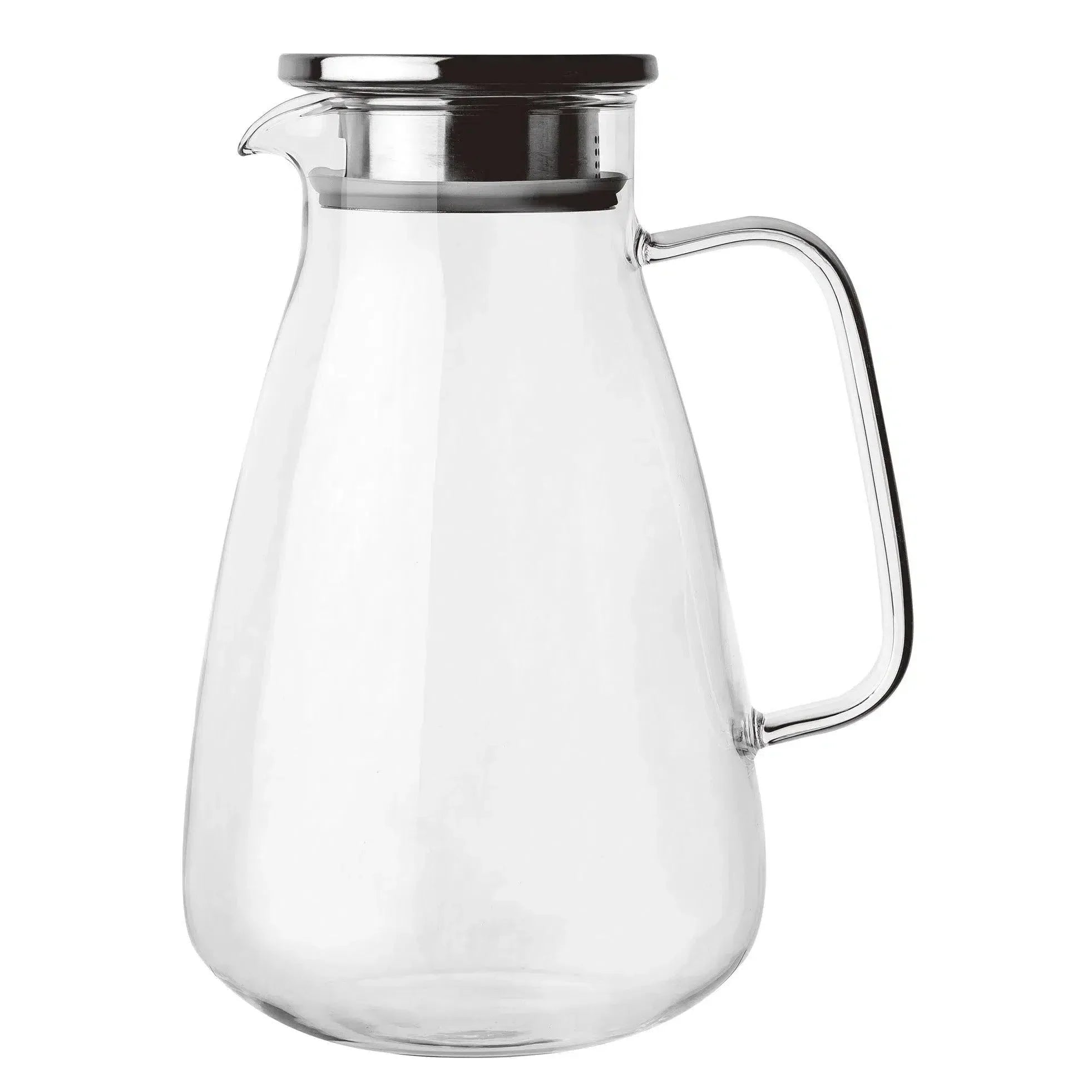 Jarra de Vidro com Tampa Aço Inox Borossilicato 1,5L Twinkle Fracalanza