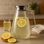 Jarra de Vidro com Tampa Aço Inox Borossilicato 1,5L Twinkle Fracalanza
