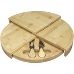 Jogo 03 Peças para Queijo com Tabua Multinivel Bambu Natural Home&Co