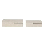 Jogo 2 Caixas em MDF com Revestimento PU Off White Mart