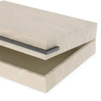 Jogo 2 Caixas em MDF com Revestimento PU Off White Mart
