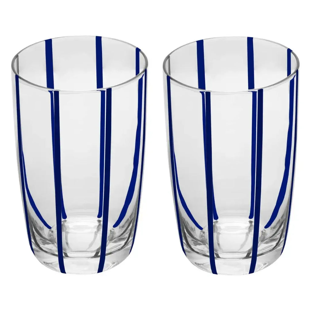 Jogo 2 Copos Altos Vidro Azura 450ml Azul Wolff